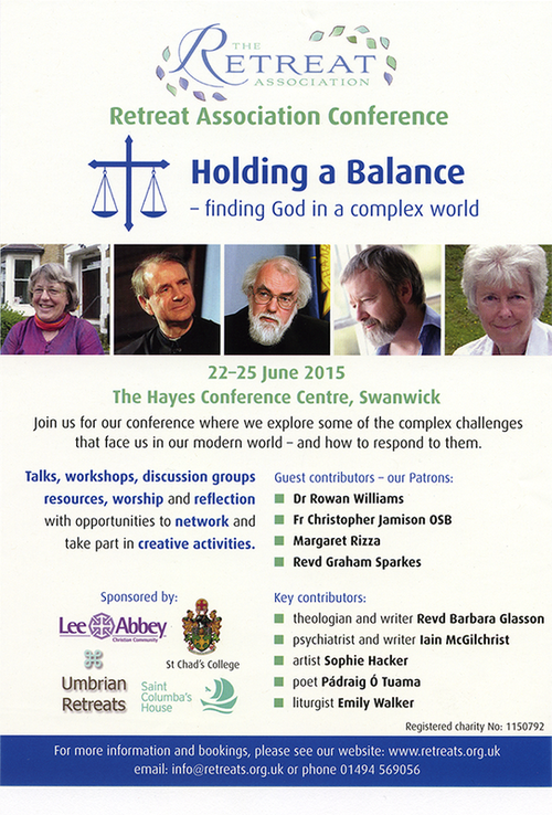 The Retreat Association Conference, Swanwick, June 2015,choral workshops with Margaret Rizza